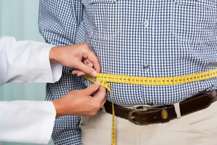 man with high belly fat